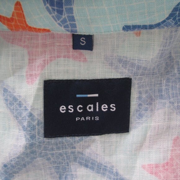 escales Paris multicolor print linen shirt - Picture 9 of 9